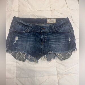 Siwy Low Rise Bandana pocket denim shorts